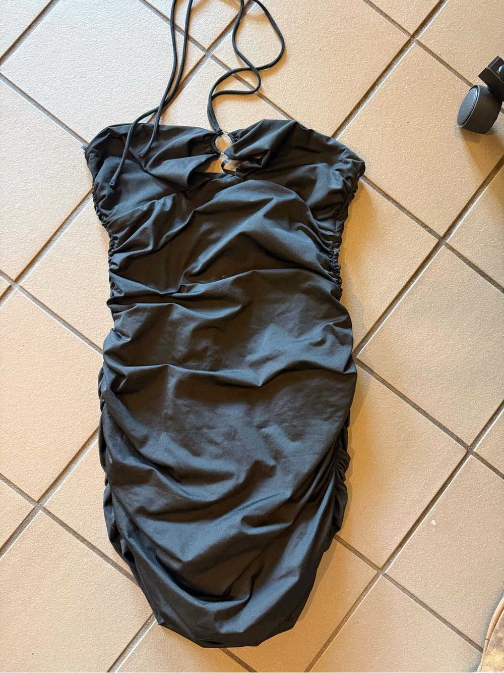 Princess Polly Black Ruched Midi Dress